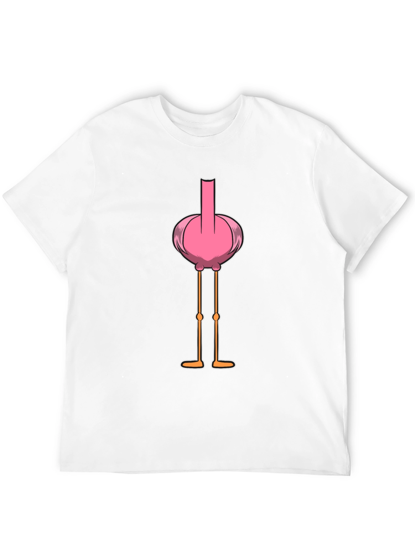 Black Funny Flamingo Middle Finger Graphic T-Shirt view 12