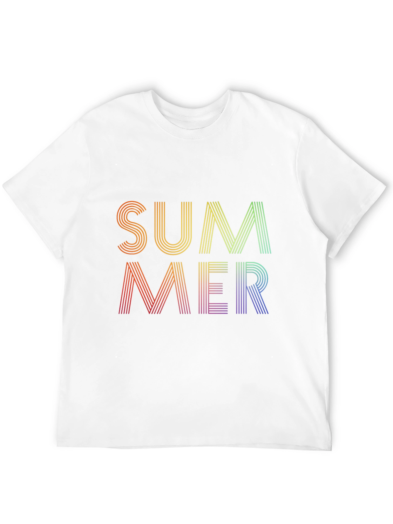 Black Summer Rainbow Graphic Tee - Black Cotton Blend view 12