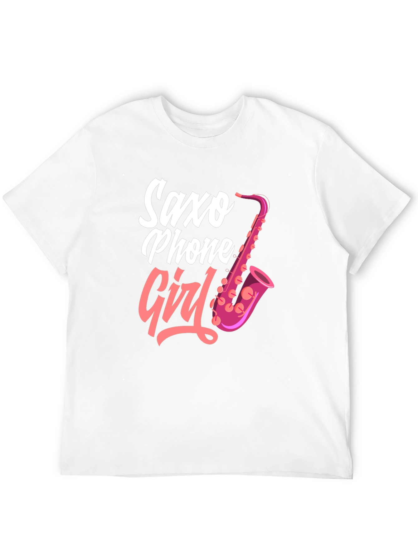 Black Saxo Phone Girl Black T-Shirt view 12