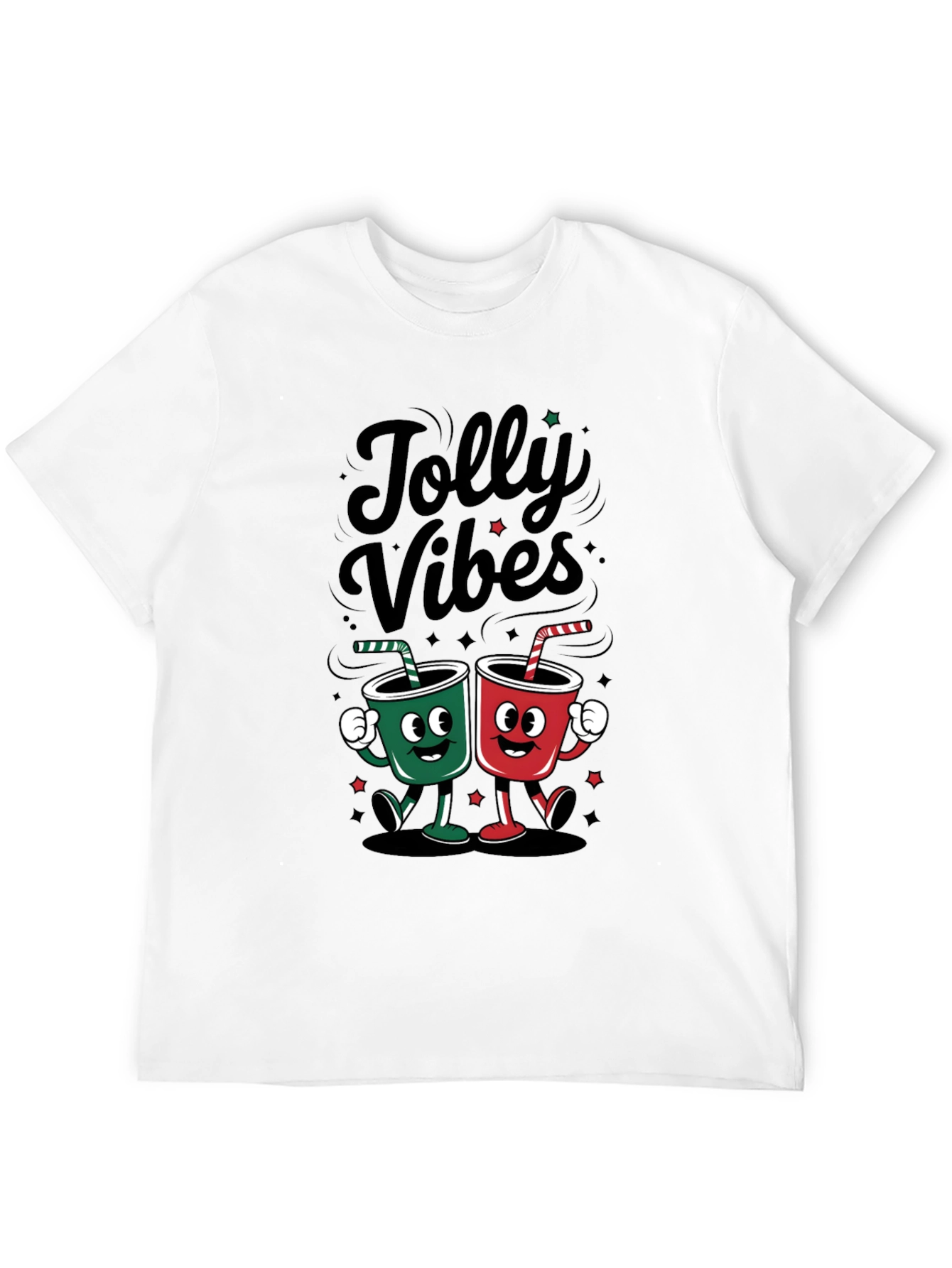 Black Jolly Vibes Graphic Tee view 12
