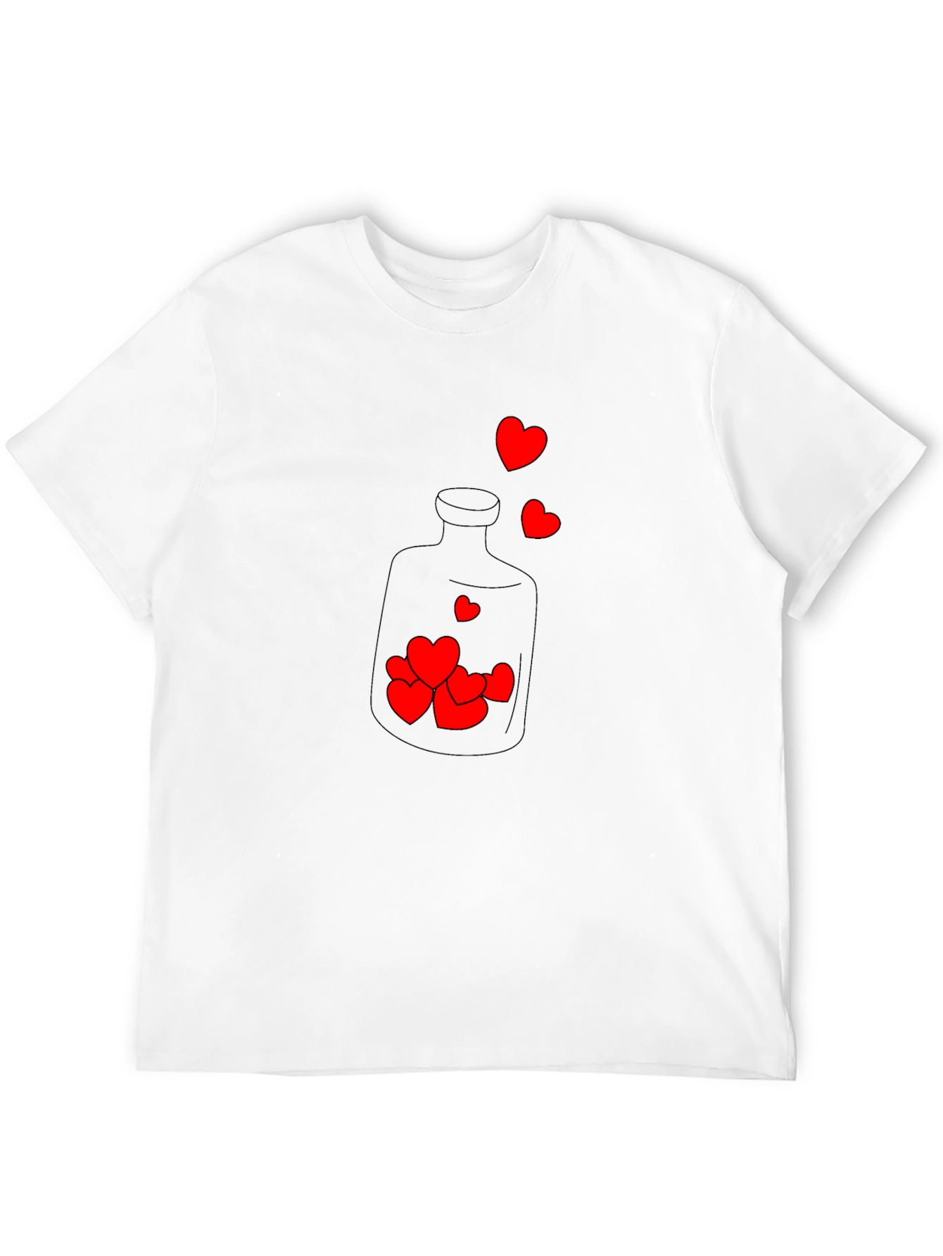 Black Heart Bottle Graphic Tee - Black T-Shirt view 12