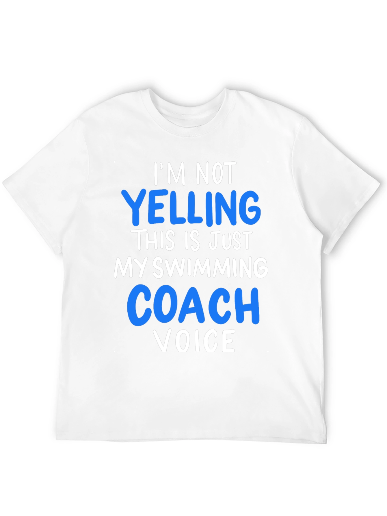 Black Funny Swimming Coach Voice T-Shirt view 12