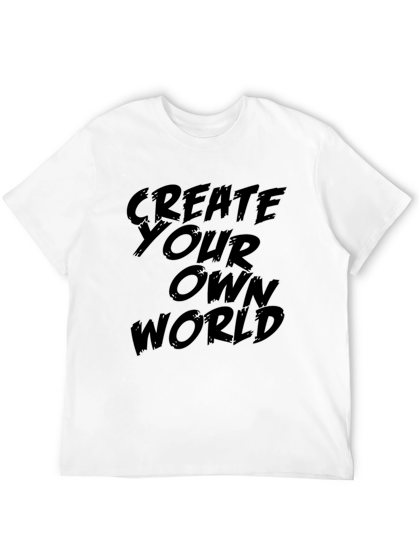 Black Create Your Own World Graphic T-Shirt view 12