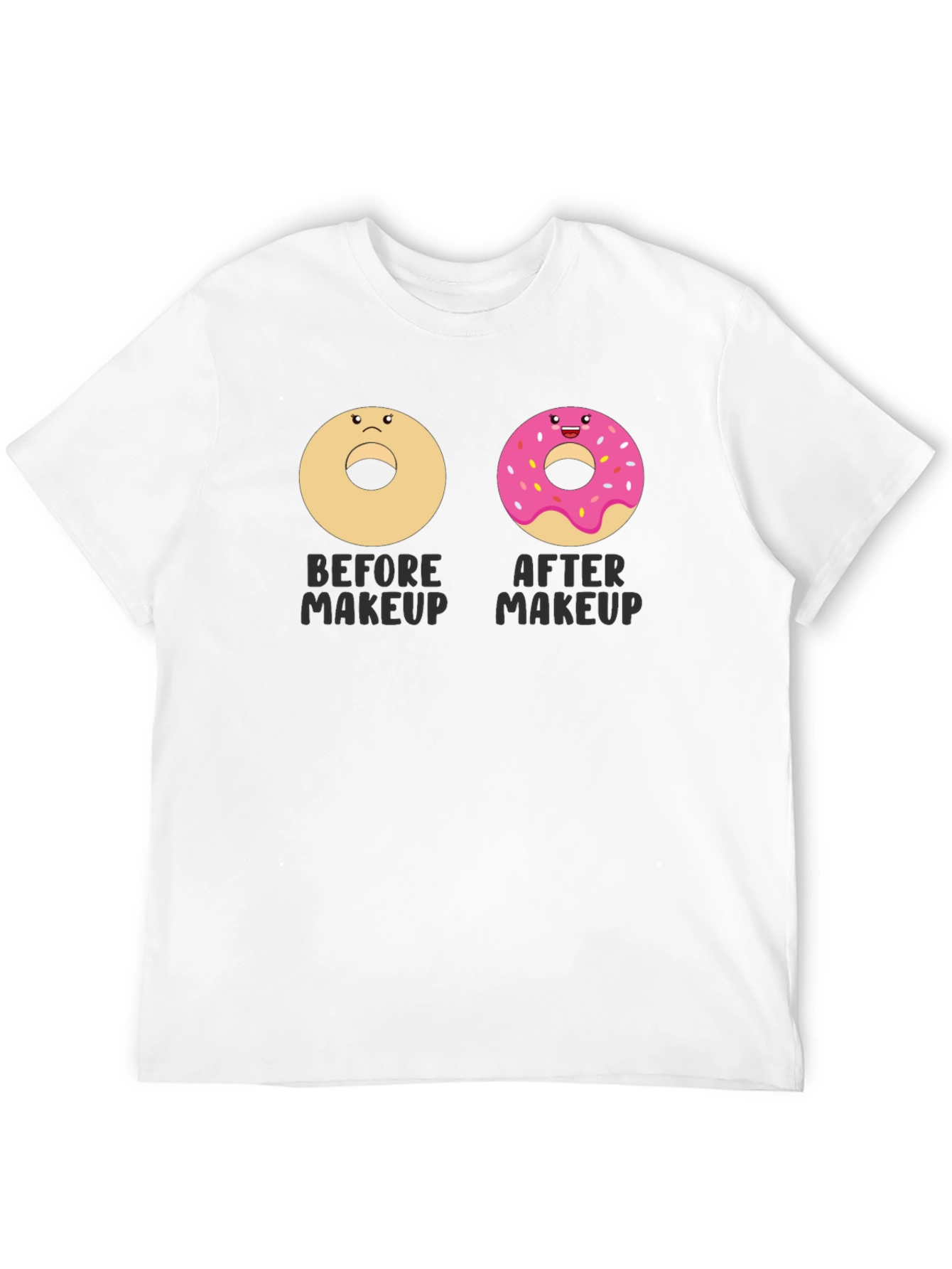 Black Donut Makeup Funny T-Shirt, Graphic Tee view 12