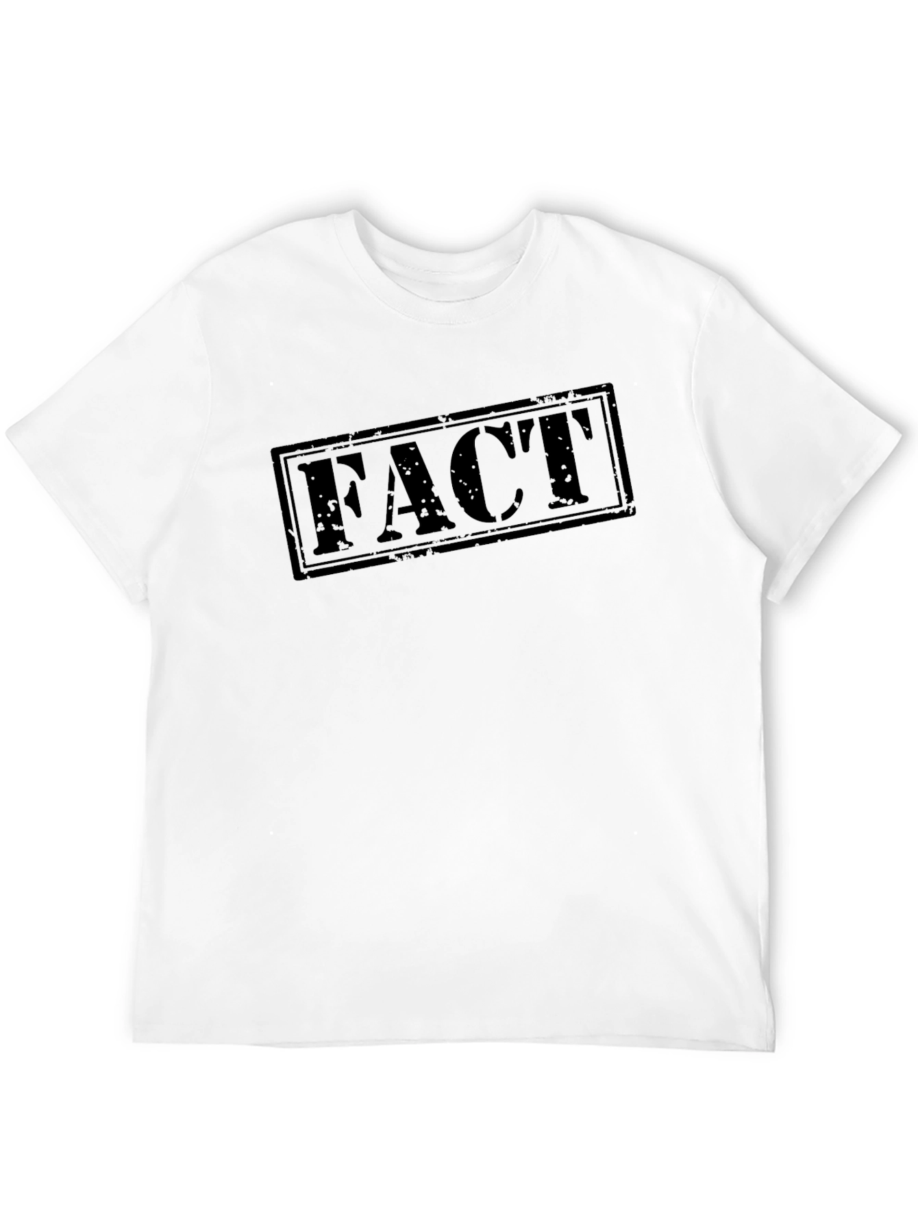 Black Men's Black FACT Graphic Print T-Shirt view 12