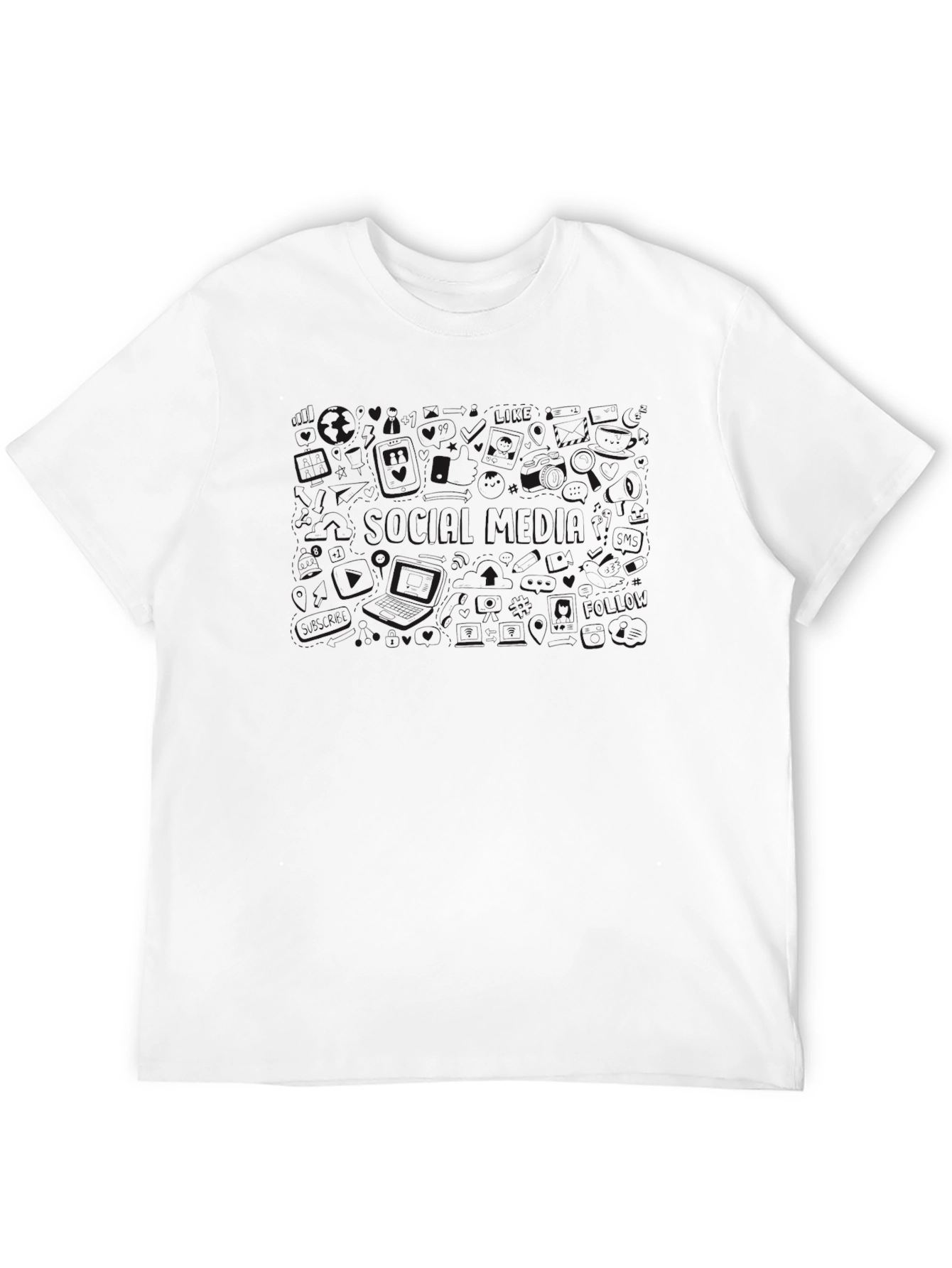 Black Men's Casual Black Crew Neck Short Sleeve T-Shirt view 12