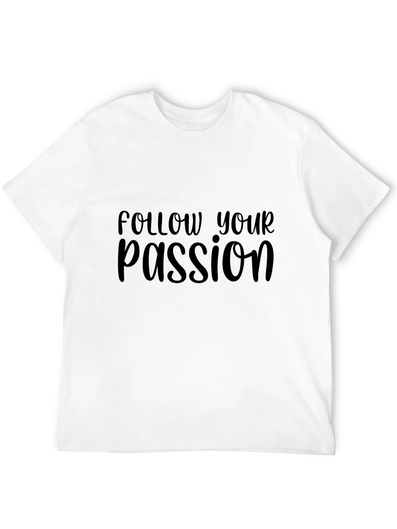 Black Follow Your Passion Graphic Tee - Black view 12
