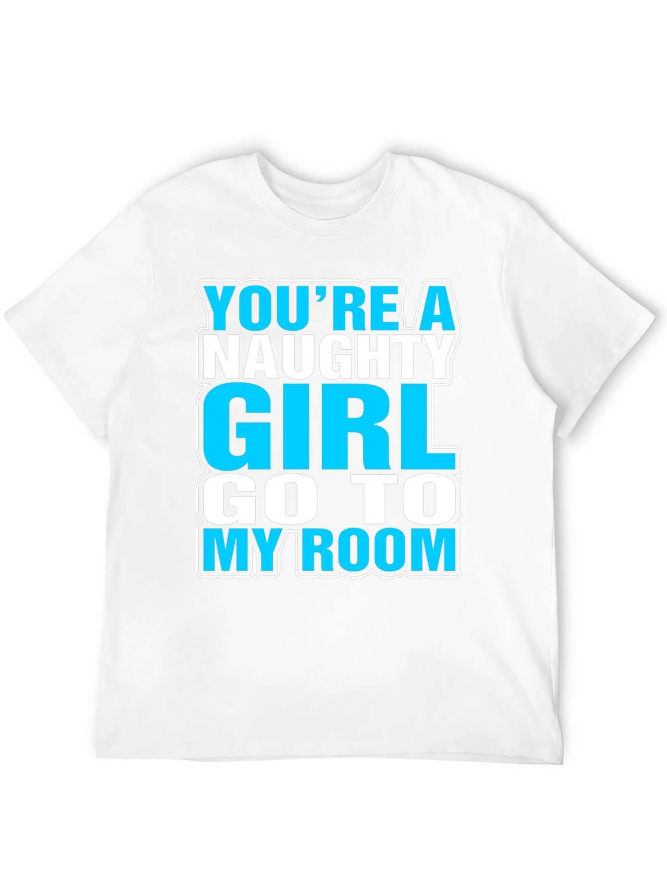 Black Naughty Girl Graphic Tee - Funny Adult Humor T-Shirt view 12