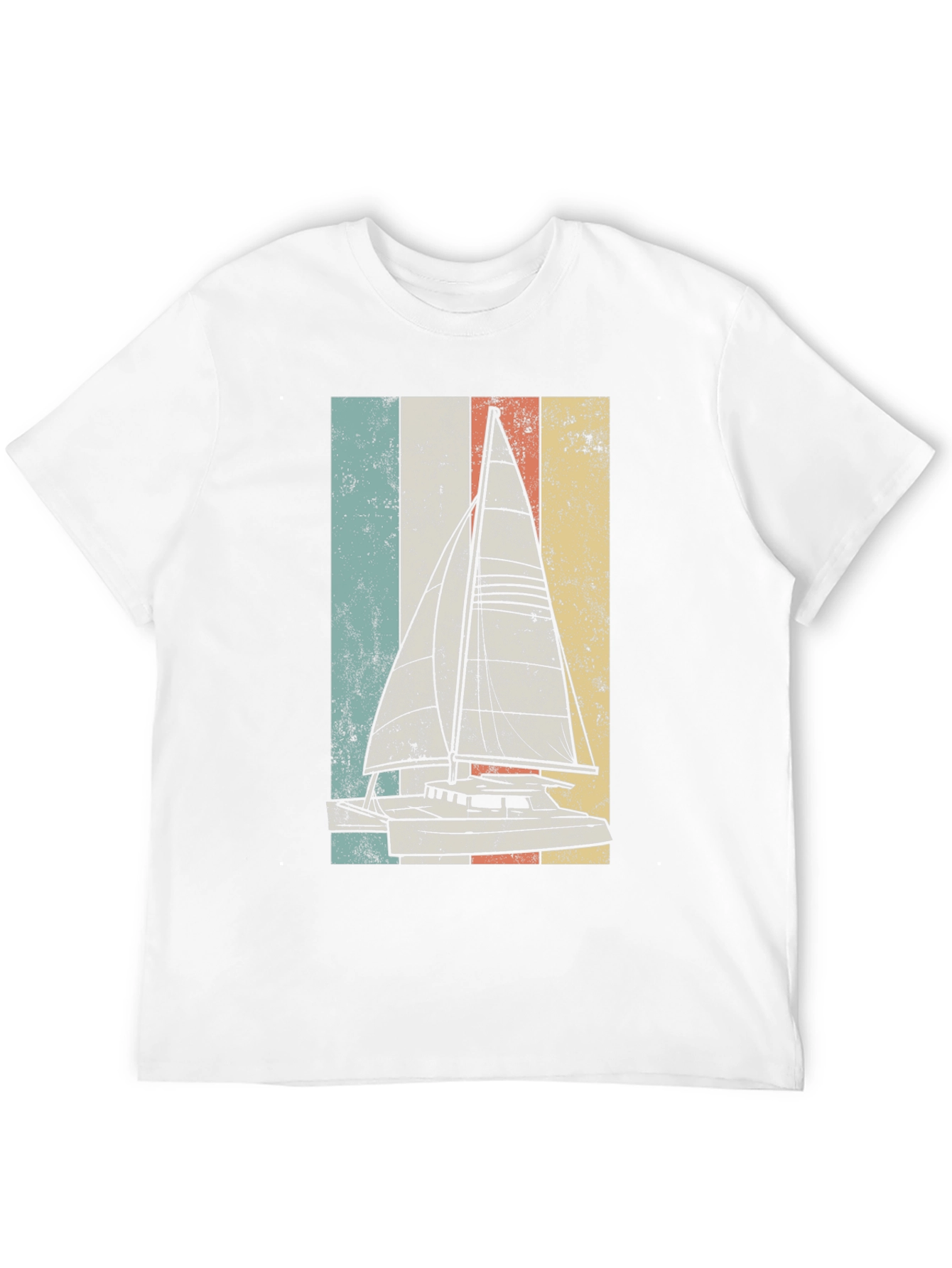 Black Vintage Sailboat T-Shirt - Retro Nautical Design view 12