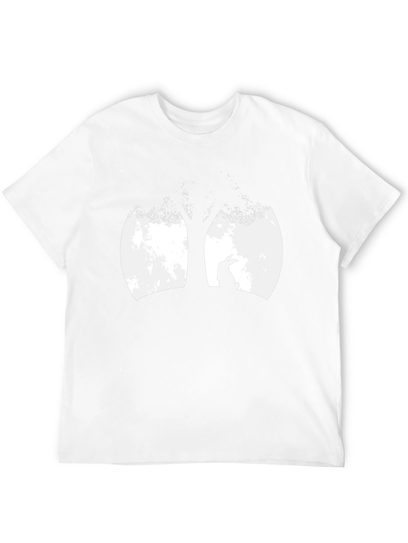 Black Rabbit Tree Silhouette T-Shirt view 12