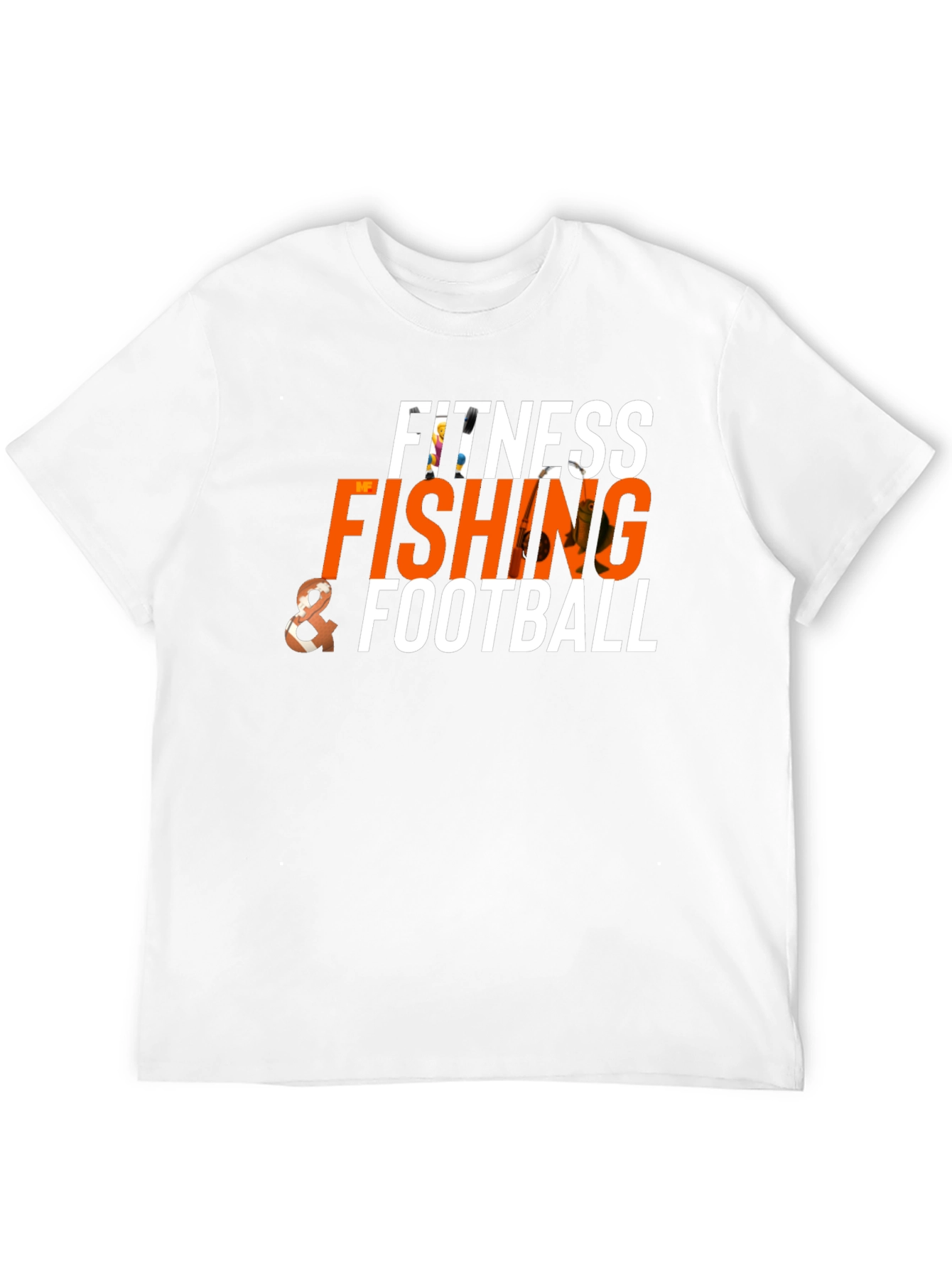 Black Fitness Fishing & Football Graphic Tee view 12