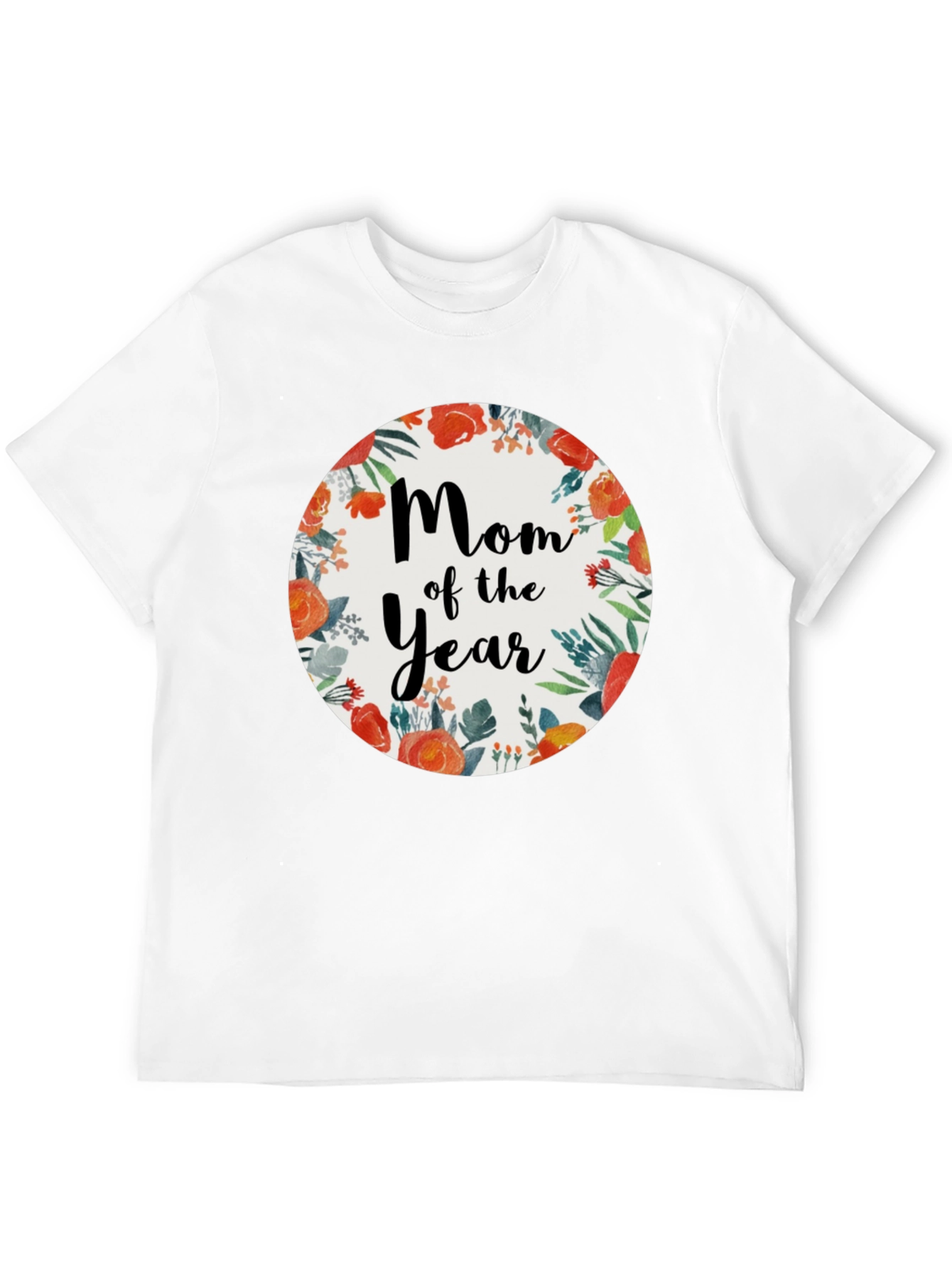 Black Mom of the Year Floral T-Shirt view 12
