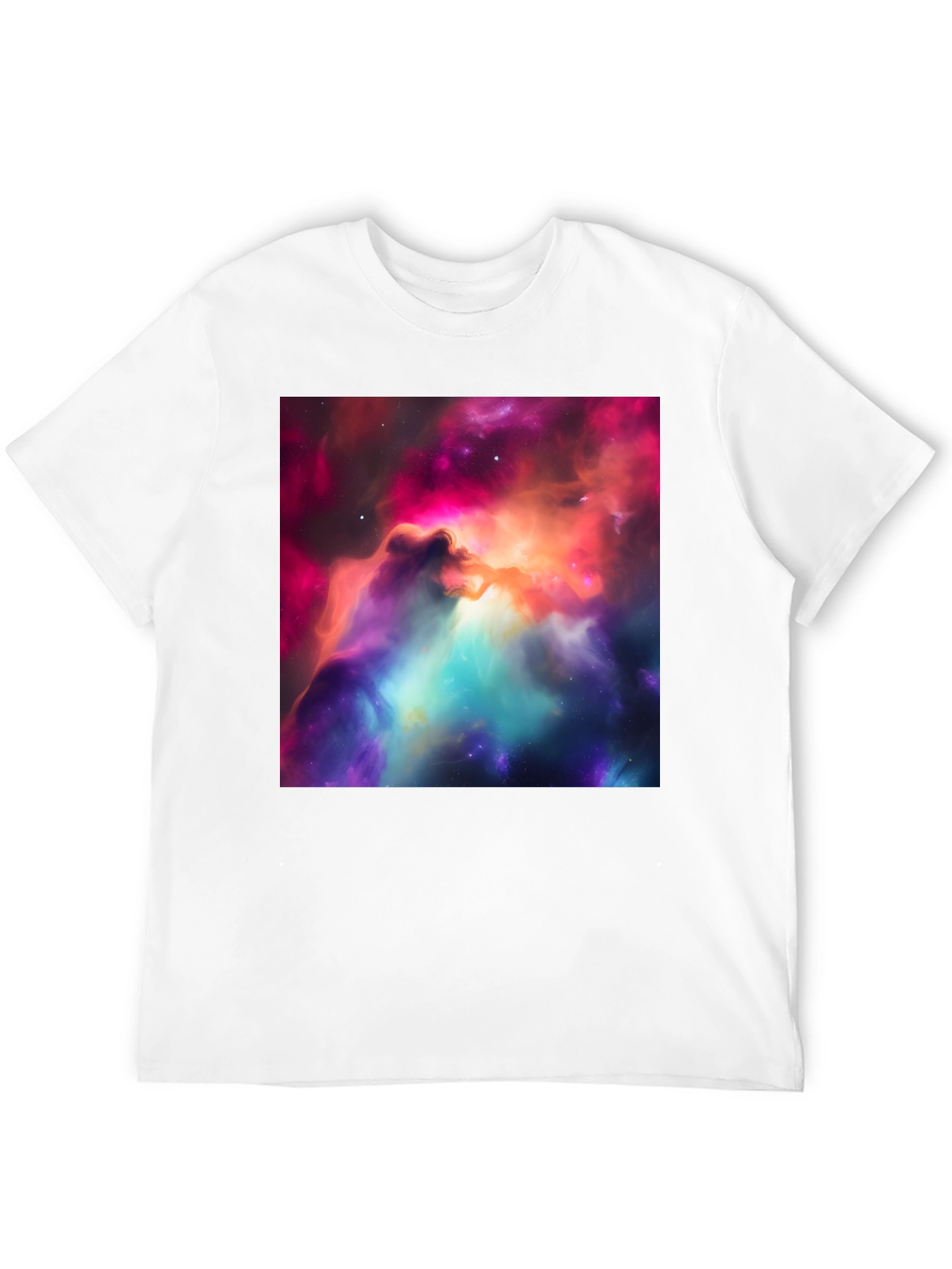 Black Nebula Print Black T-Shirt view 12