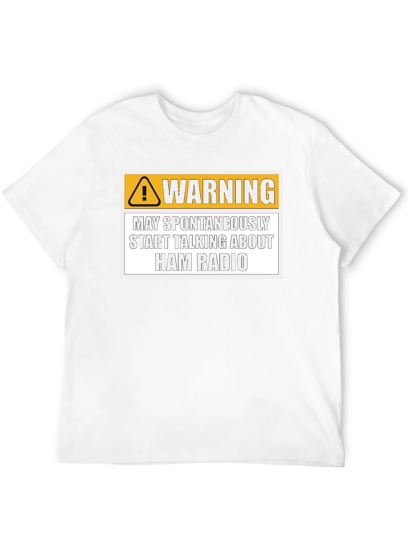 Black Ham Radio Warning T-Shirt view 12
