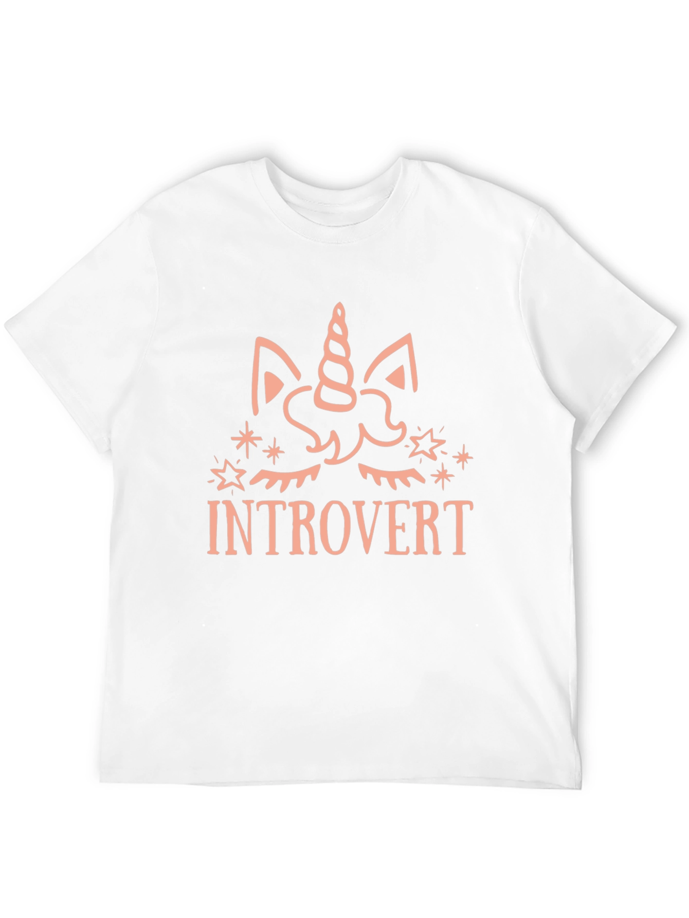 Black Introvert Unicorn Graphic T-Shirt view 12