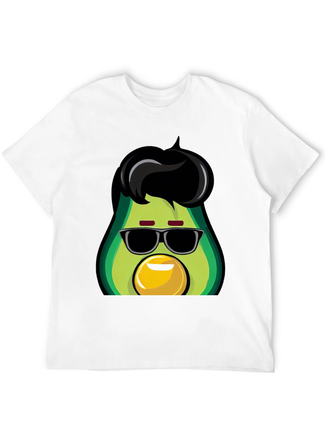 Black Cool Avocado T-Shirt - Funky Graphic Tee view 12
