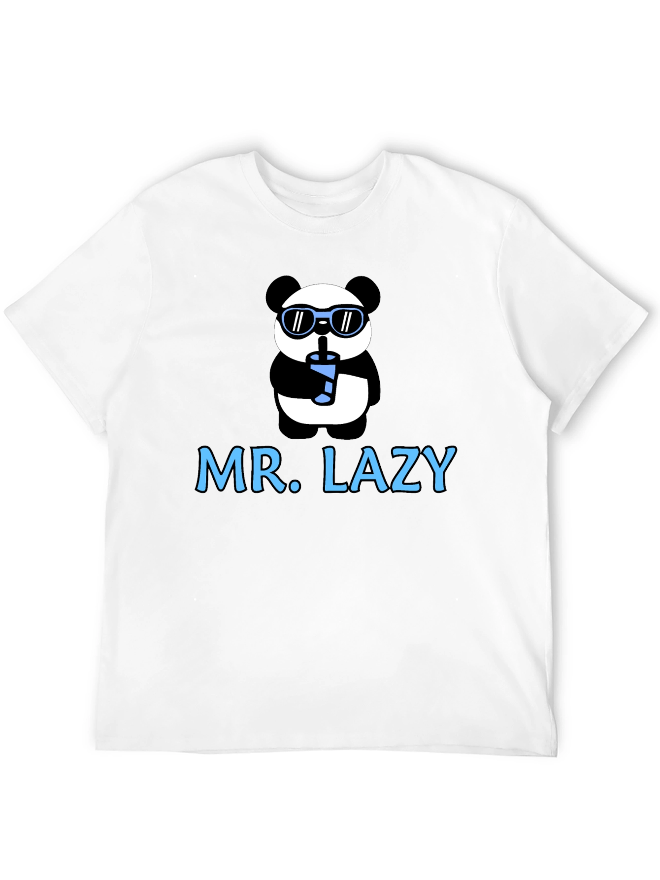 Black Mr. Lazy Panda Graphic T-Shirt view 12