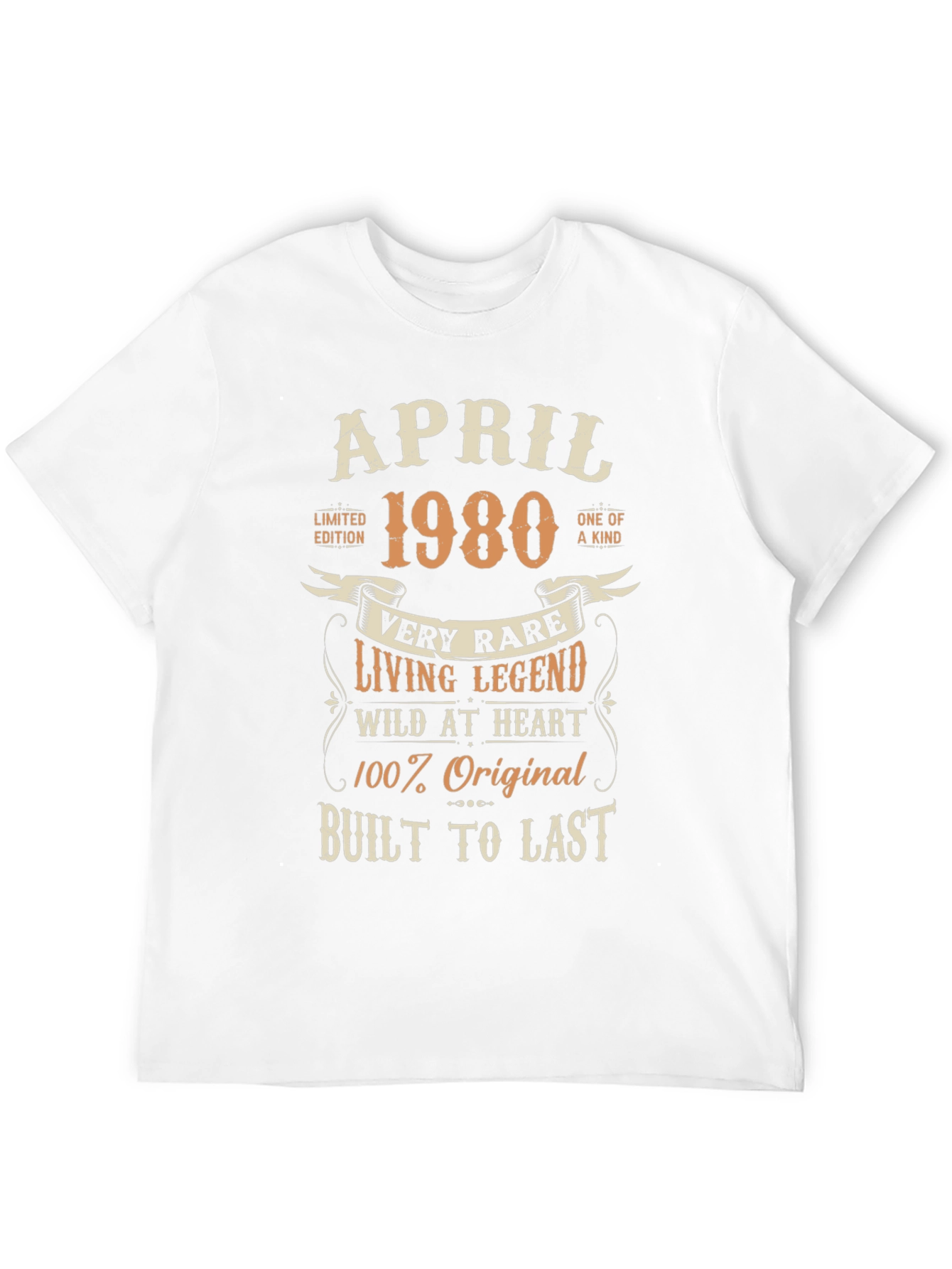 Black April 1980 Limited Edition Birthday T-Shirt view 12