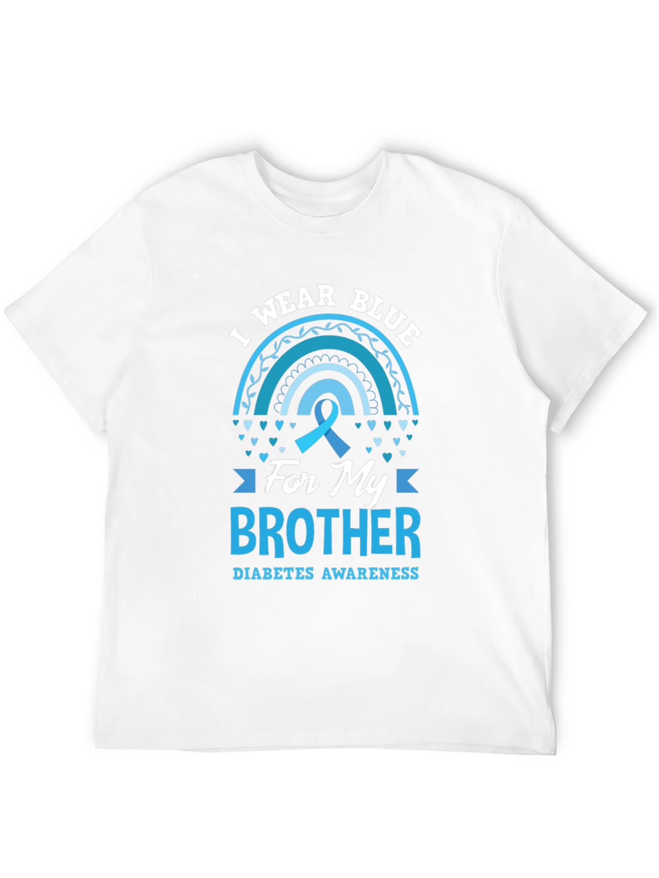 Black Diabetes Awareness Brother T-Shirt view 12