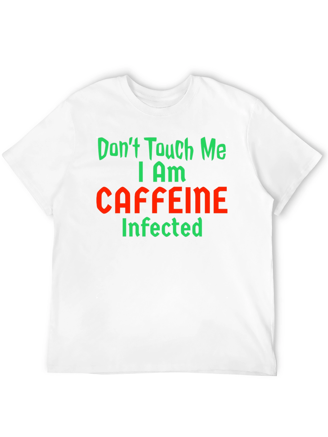 Black Caffeine Infected Graphic T-Shirt - Funny Novelty Tee view 12