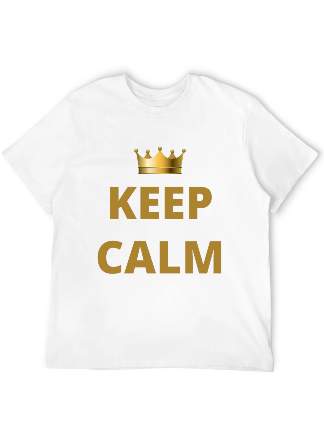 Black Keep Calm Crown Graphic Men's Black T-Shirt view 12