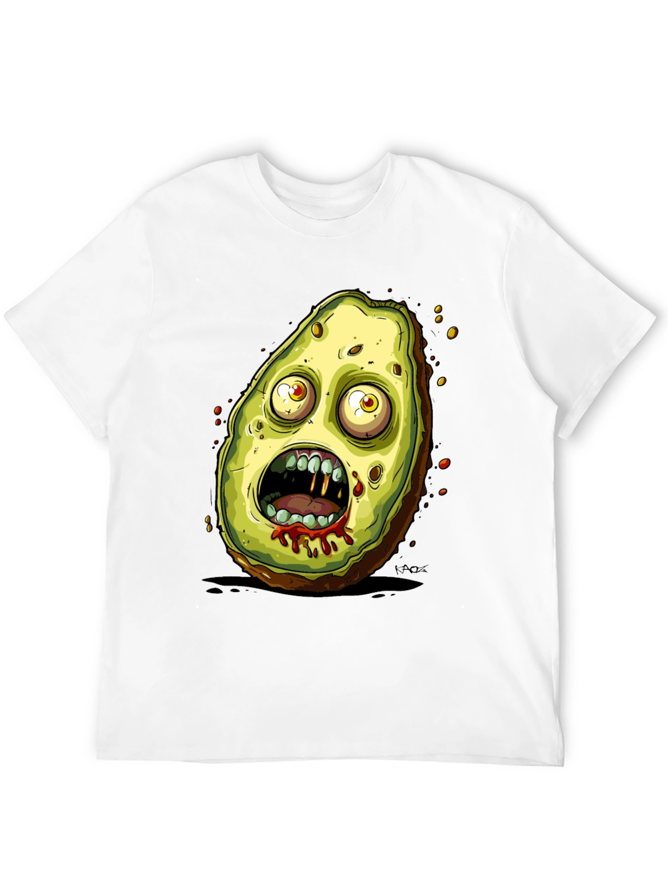 Black Zombie Avocado Graphic Tee - Black view 12