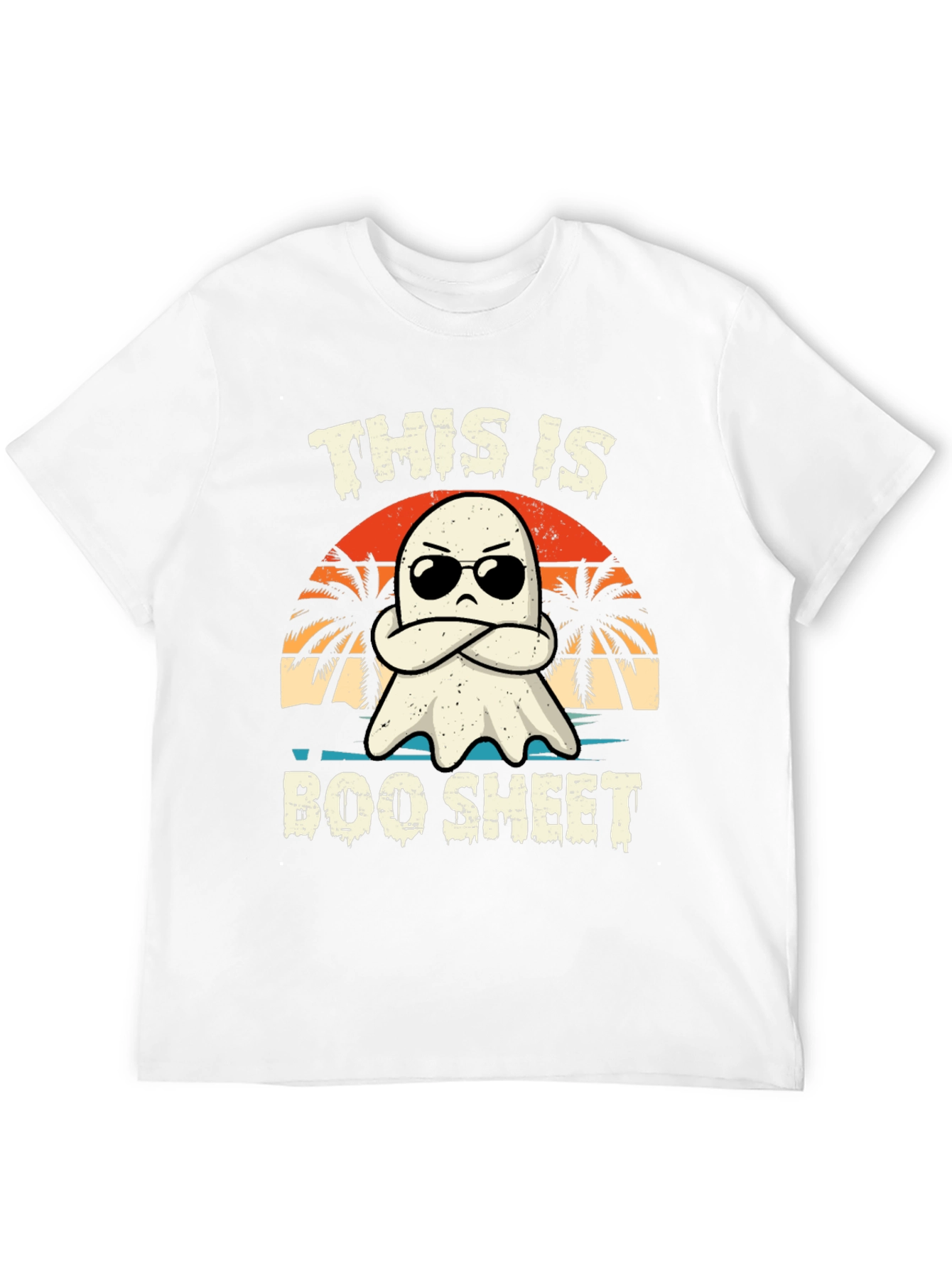 Black This is Boo Sheet Ghost Graphic T-Shirt view 12