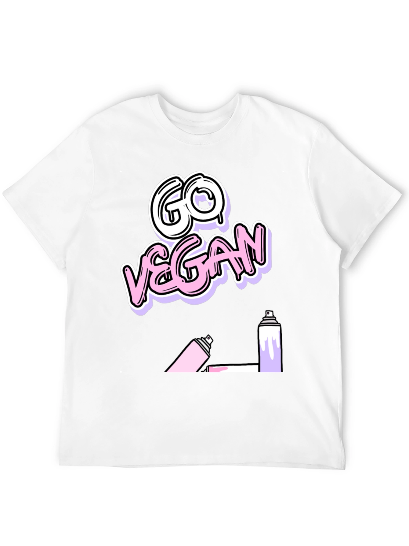 Black Go Vegan Graffiti T-Shirt view 12