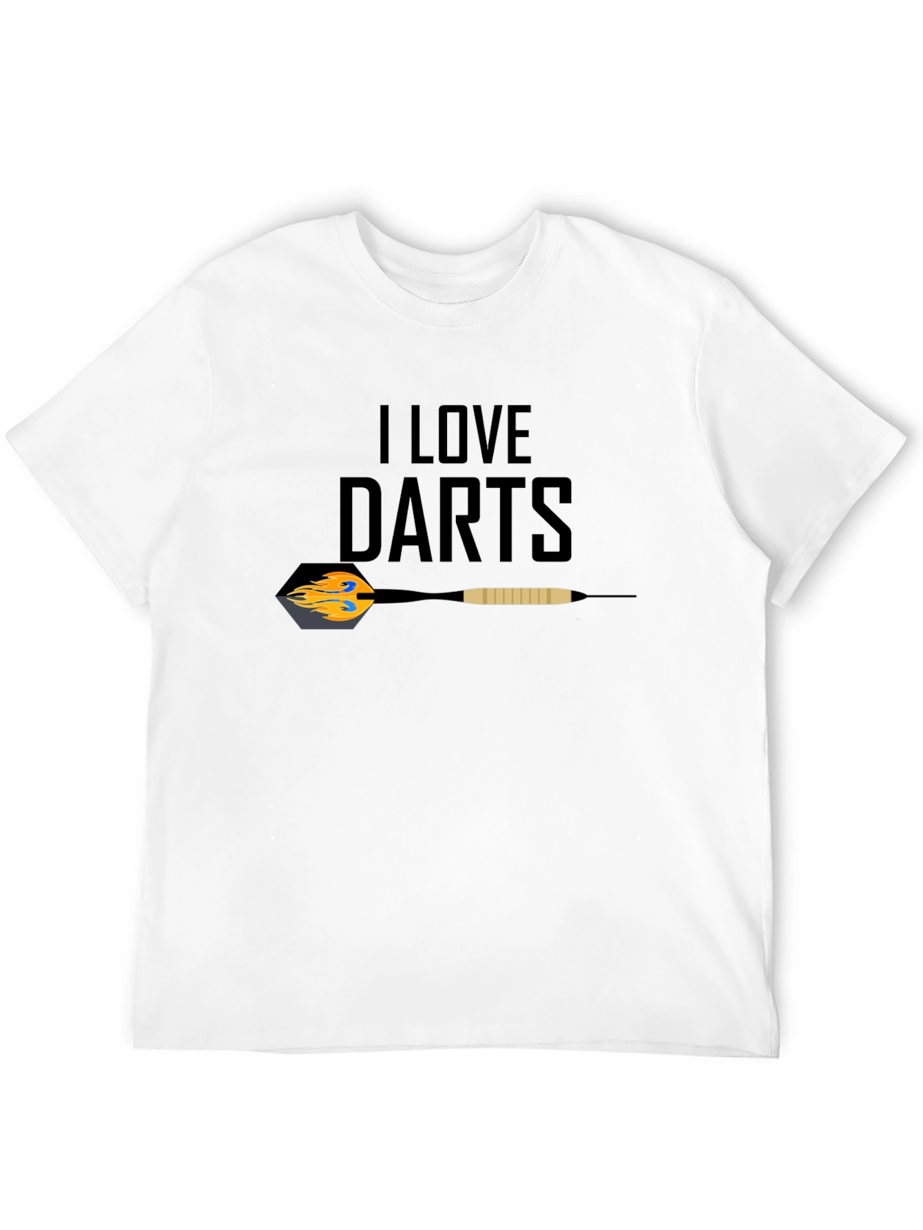 Black I Love Darts Graphic T-Shirt - Black view 12