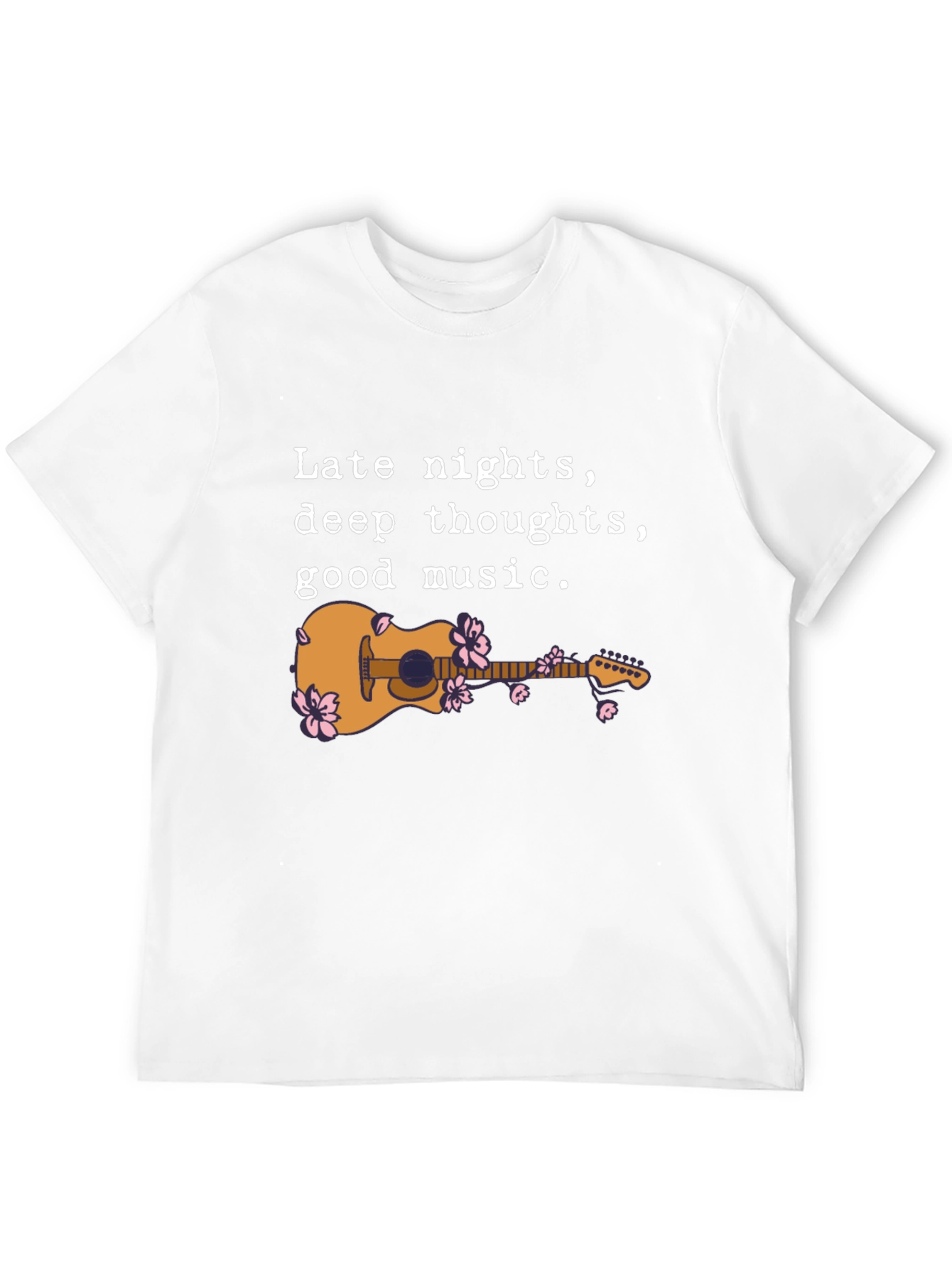 Black Late Night Guitar Graphic Tee - Black view 12