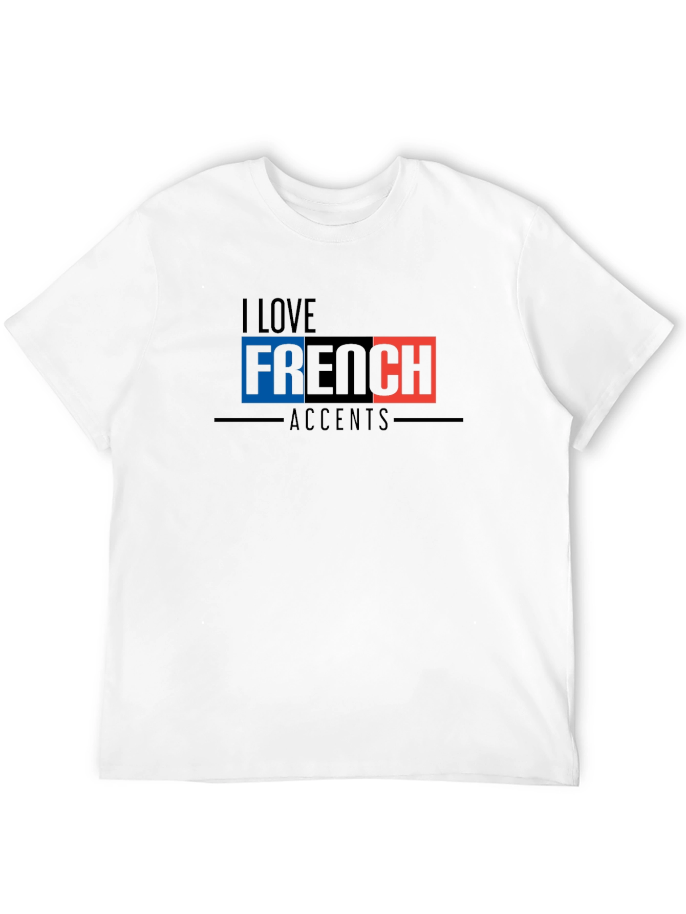 Black I Love French Accents Black Graphic Tee view 12