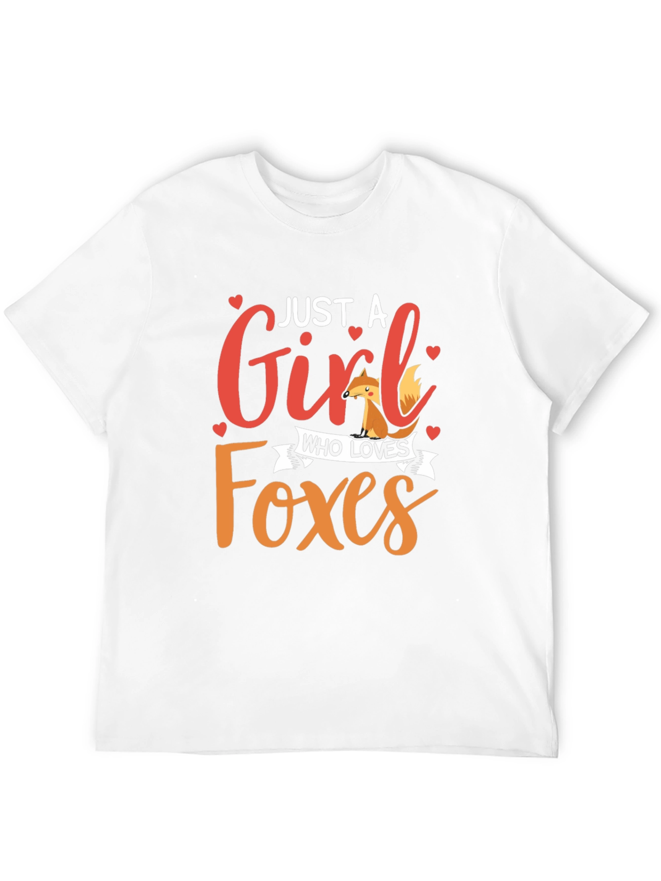 Black Just A Girl Who Loves Foxes Black Graphic Tee view 12