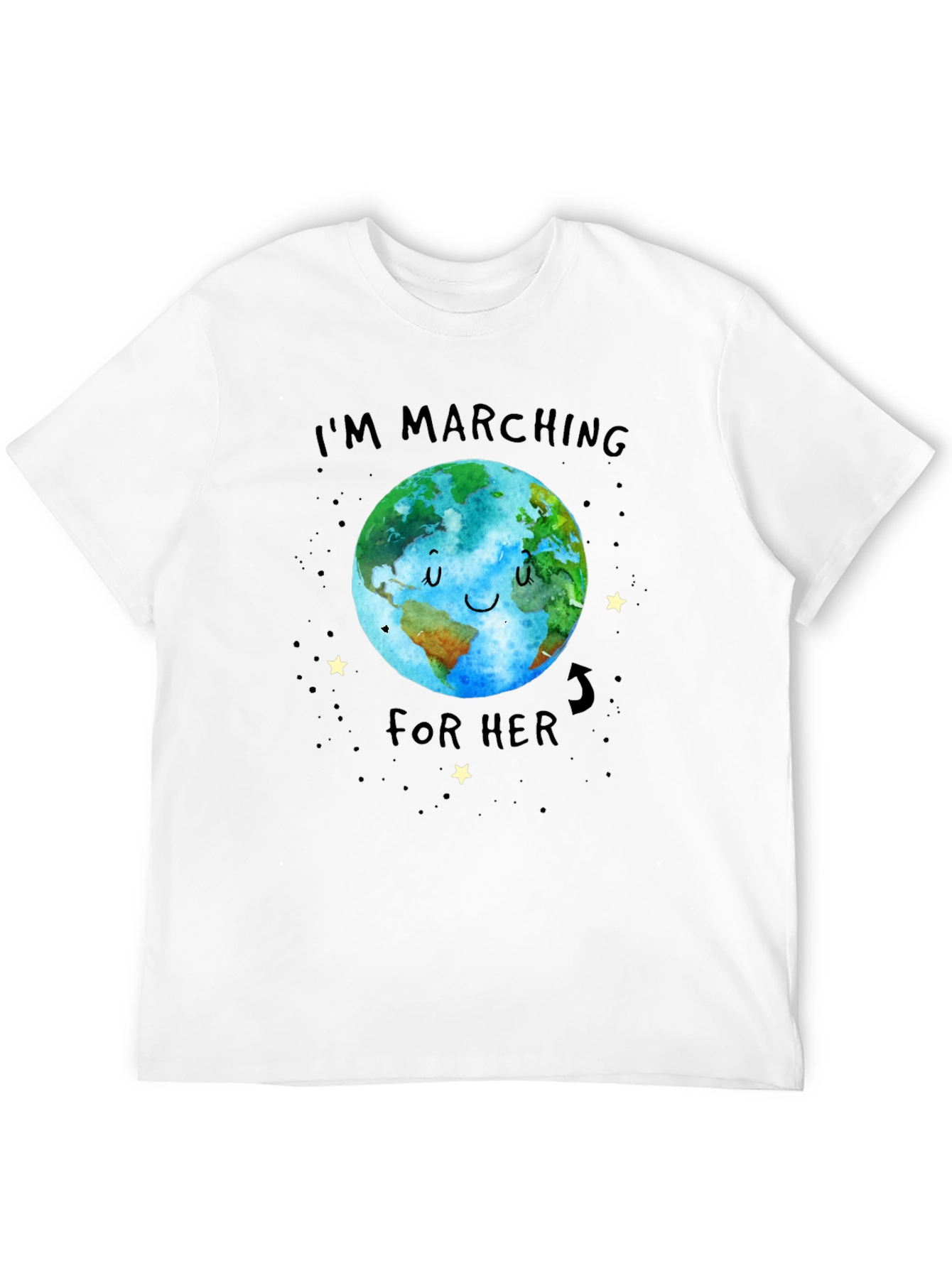Black I'm Marching For Her Earth Graphic Tee view 12