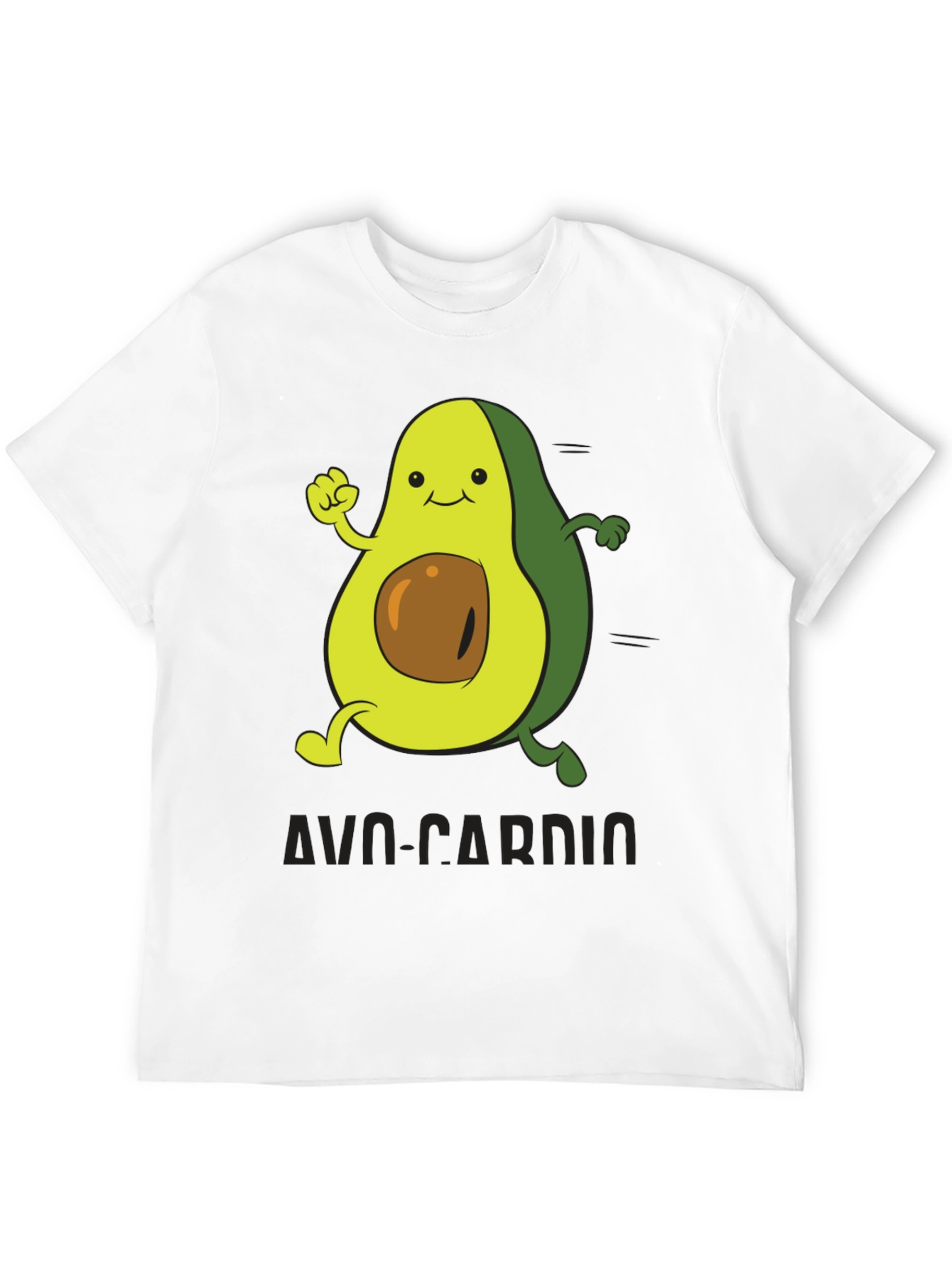 Black Avo-Cardio T-Shirt - Avocado Fitness Tee view 12