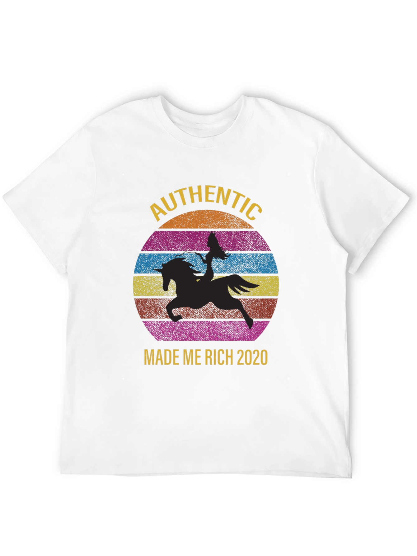 Black Authentic Made Me Rich 2020 T-Shirt view 12