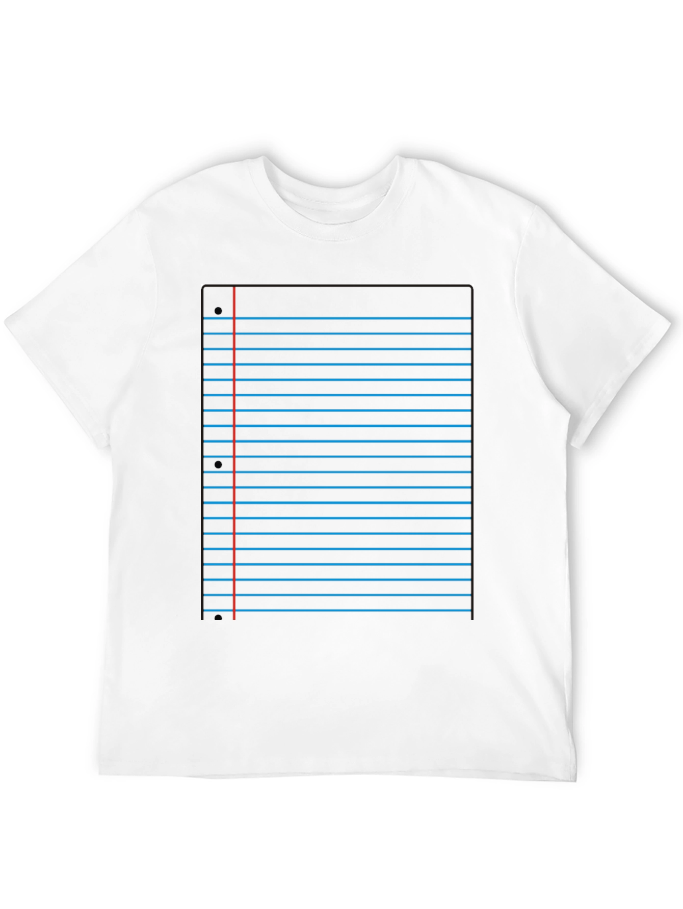 Black Notebook Paper Graphic Tee - Novelty Design view 12