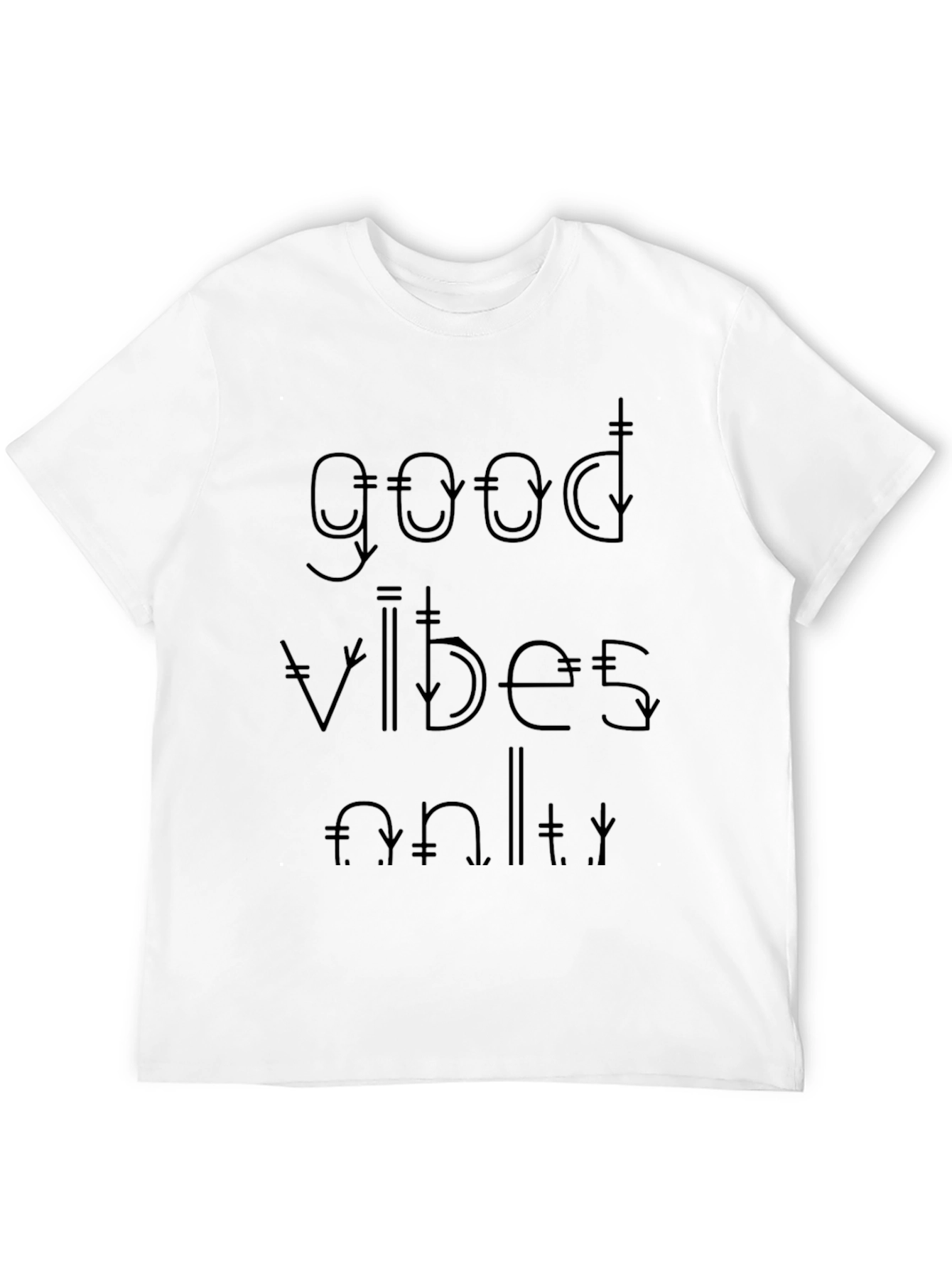 Black Good Vibes Only Black Graphic T-Shirt view 12