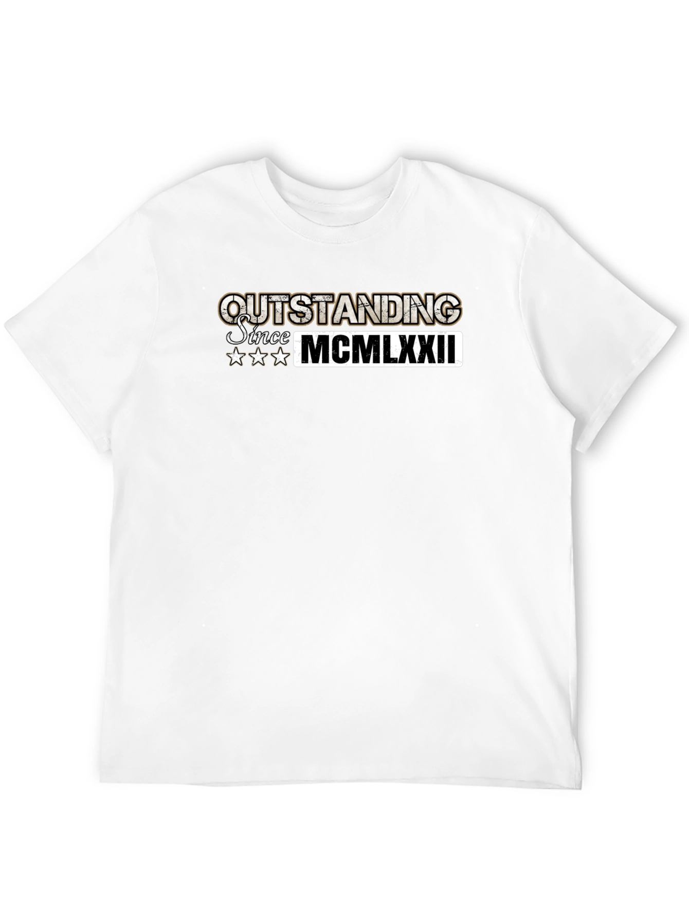 Black Outstanding Since 1972 Black T-Shirt view 12