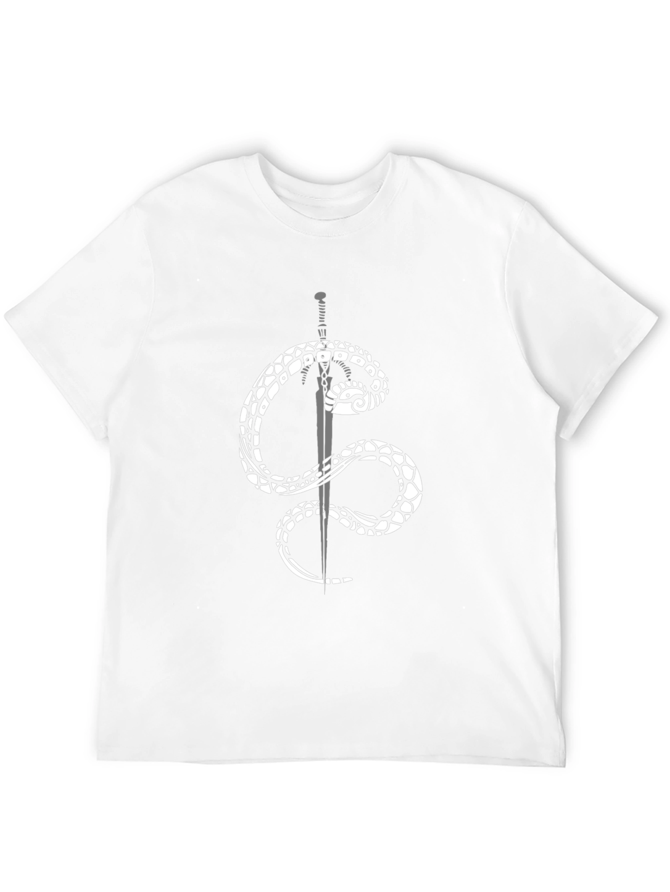 Black Snake & Sword Graphic Tee - Men's Black T-Shirt view 12