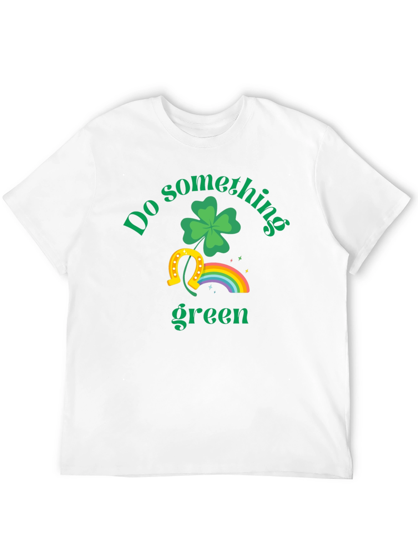 Black St. Patrick's Day 'Do Something Green' T-Shirt view 12