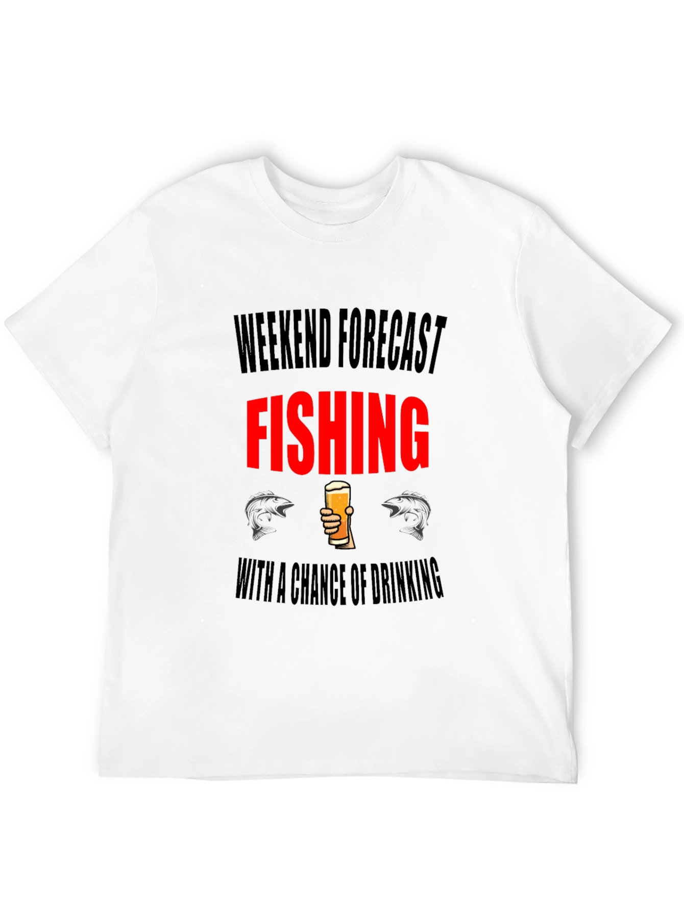 Black Weekend Fishing Forecast T-Shirt view 12