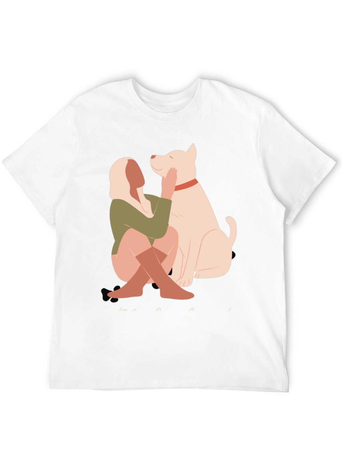 Black Stylish Graphic Tee - Dog & Woman view 12