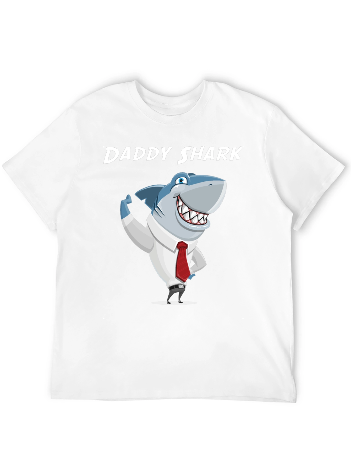 Black Daddy Shark Graphic T-Shirt - Men's Black Tee view 12
