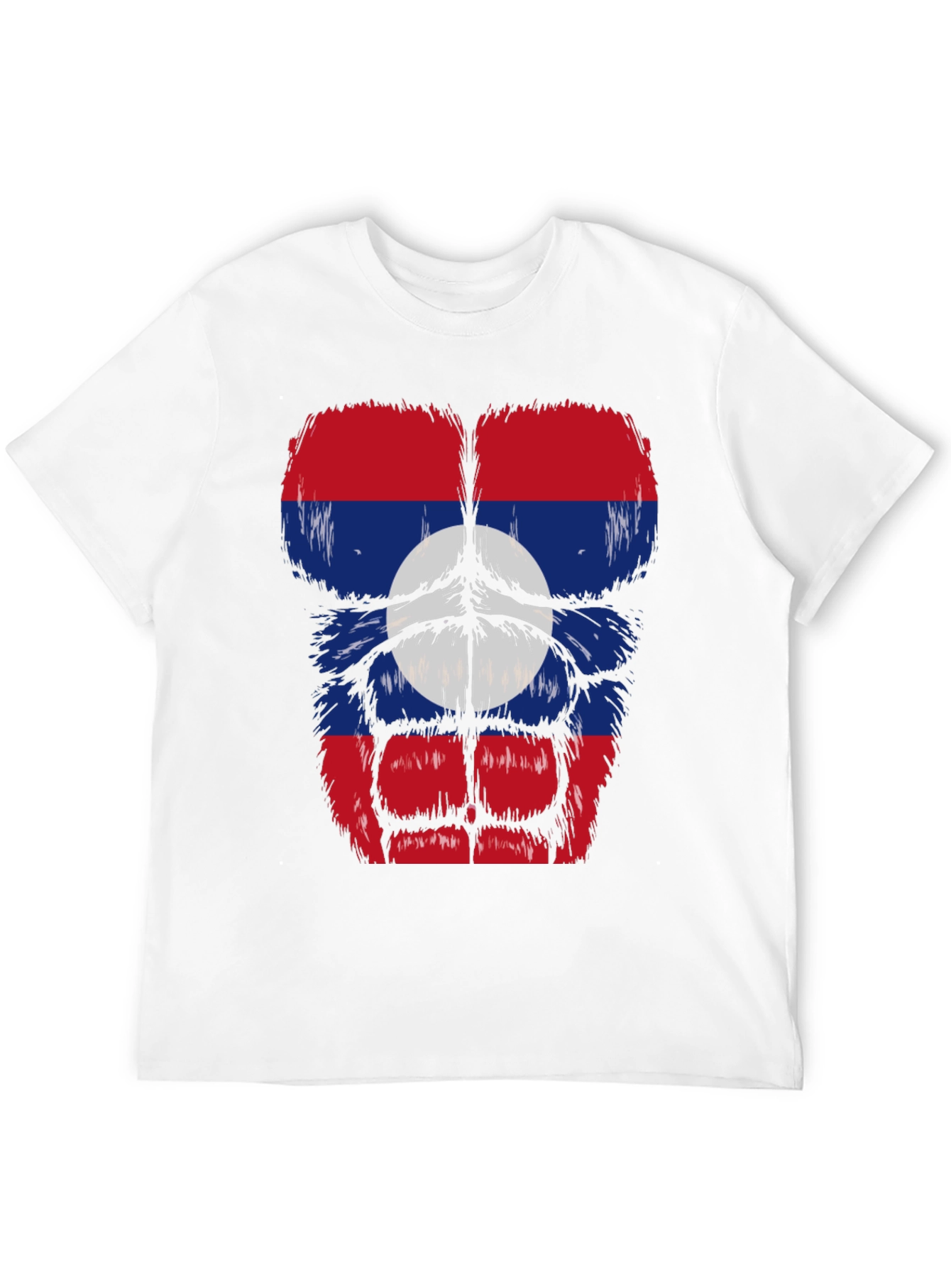 Black Laos Flag Gorilla Bodybuilder T-Shirt view 12