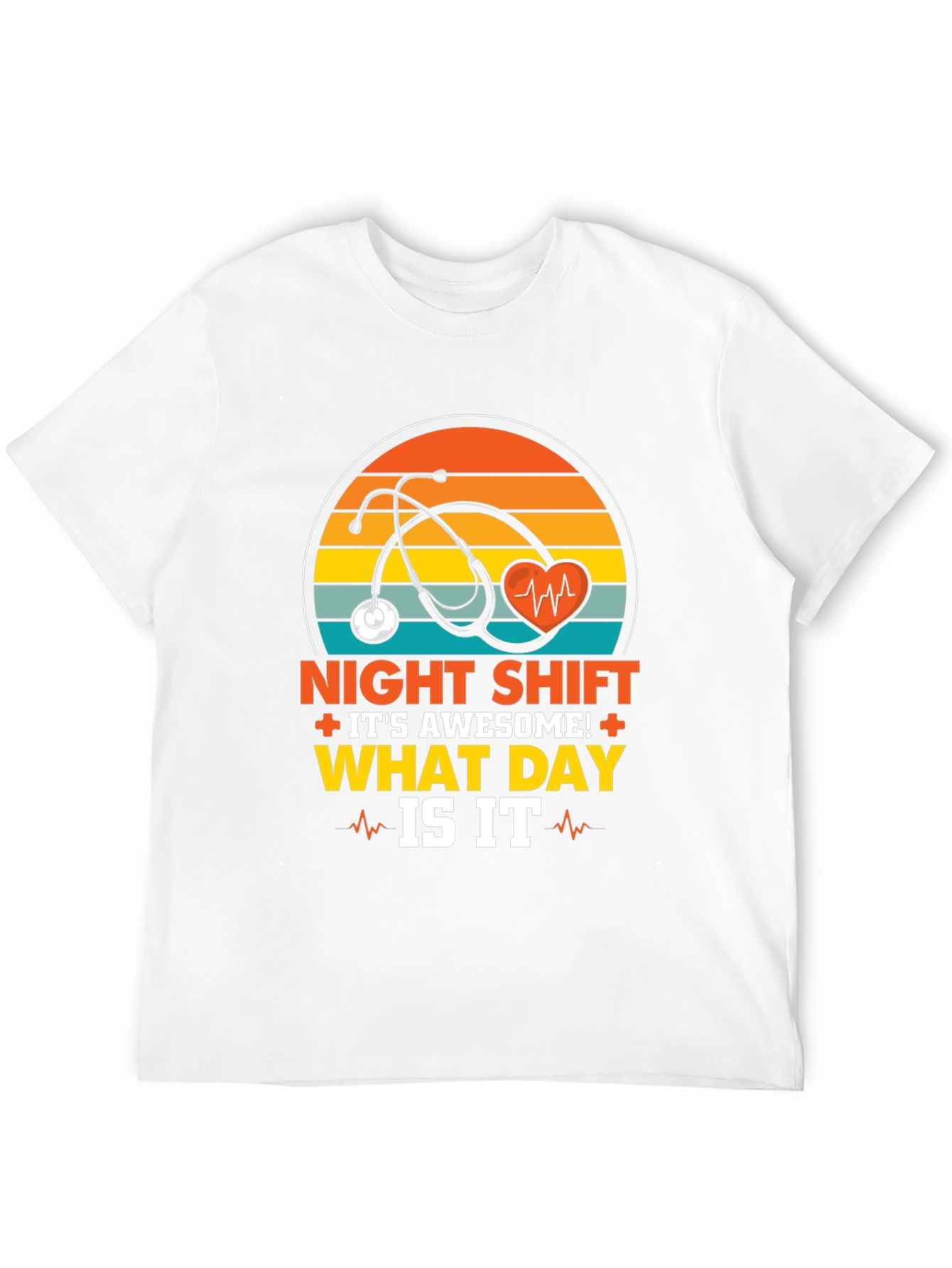 Black Night Shift Nurse T-Shirt - What Day Is It? view 12