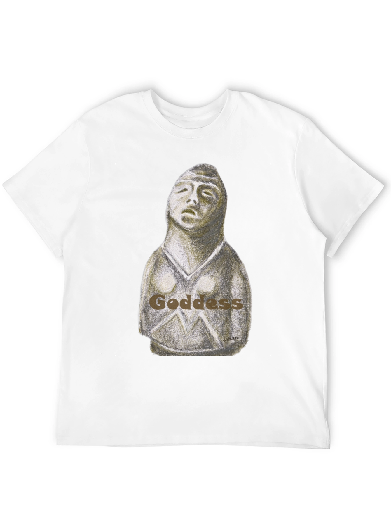 Black Goddess Graphic Print T-Shirt view 12