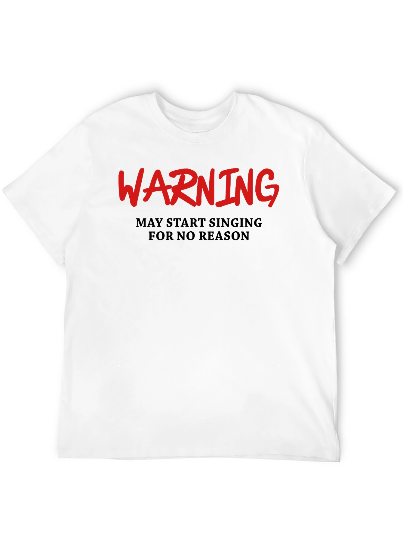 Black Warning May Start Singing Black T-Shirt view 12