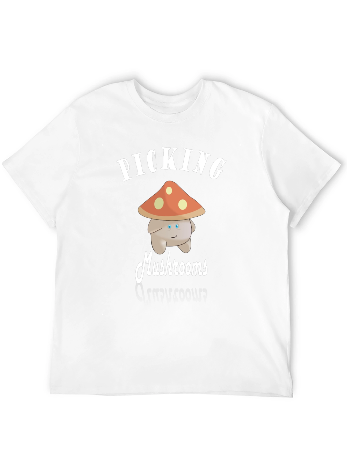 Black Mushroom Picking Graphic Tee view 12
