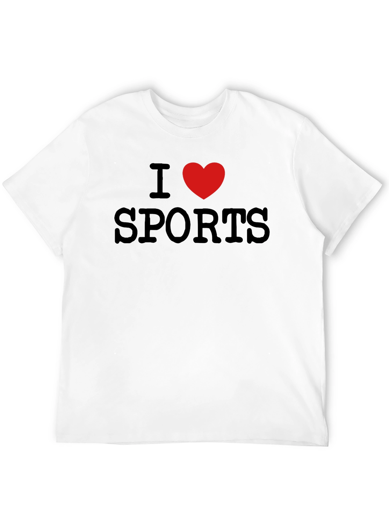 Black I Heart Sports Graphic Tee - Soft Cotton Blend view 12