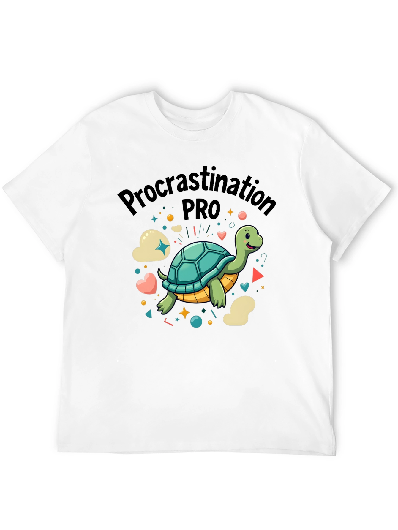 Black Procrastination Pro Turtle Graphic Tee view 12